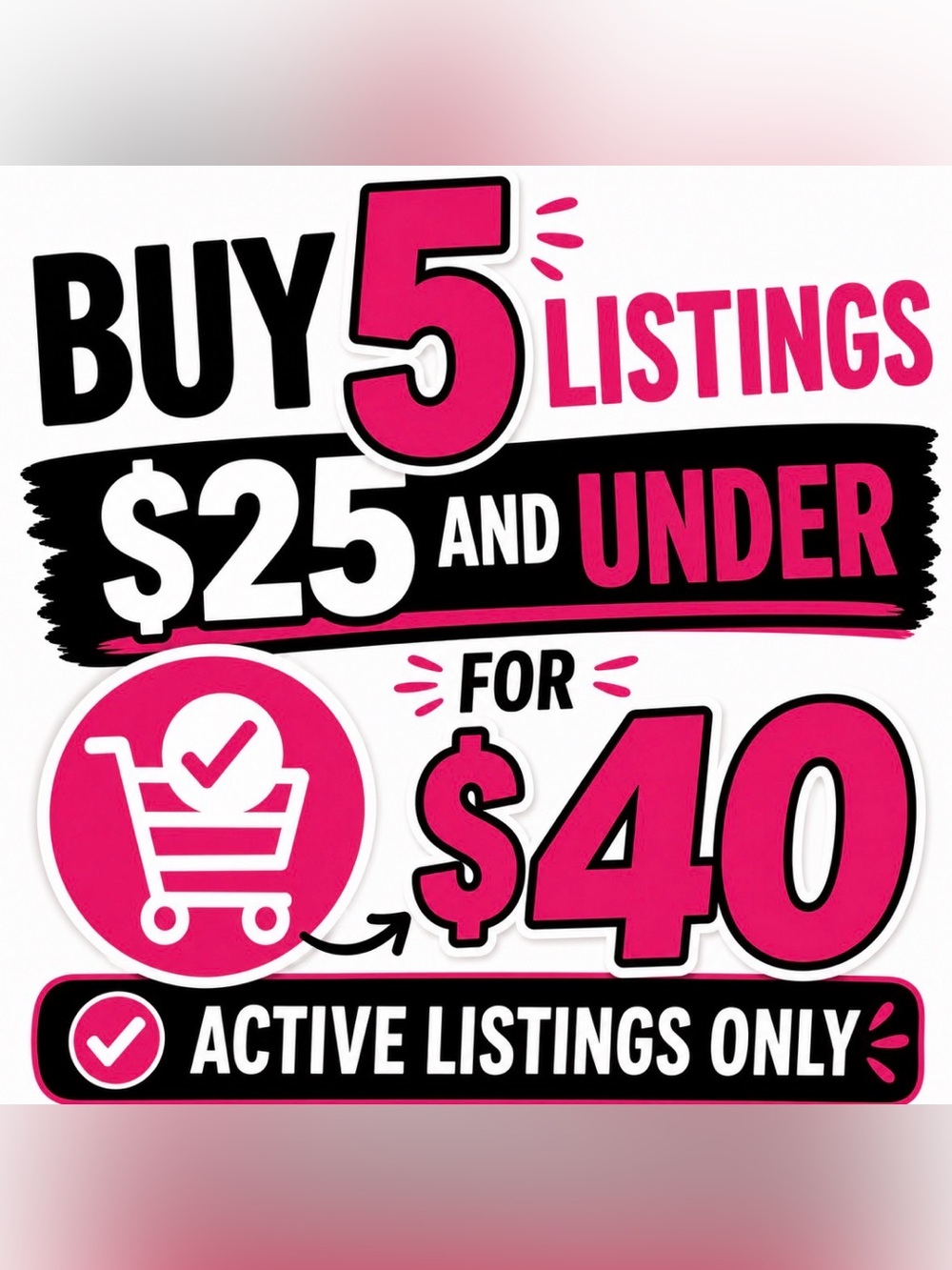 5 listings for only $40